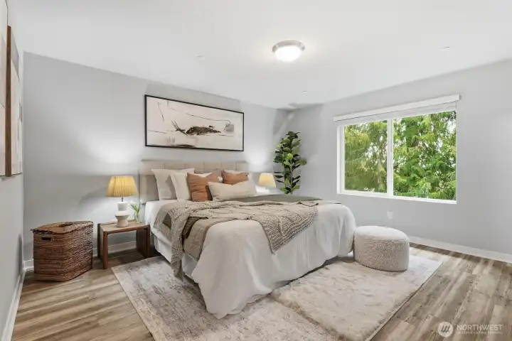 Enjoy privacy & stunning views from your bedroom.