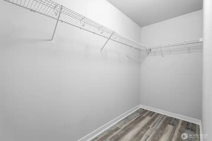 Walk-in closet in the Primary Suite
