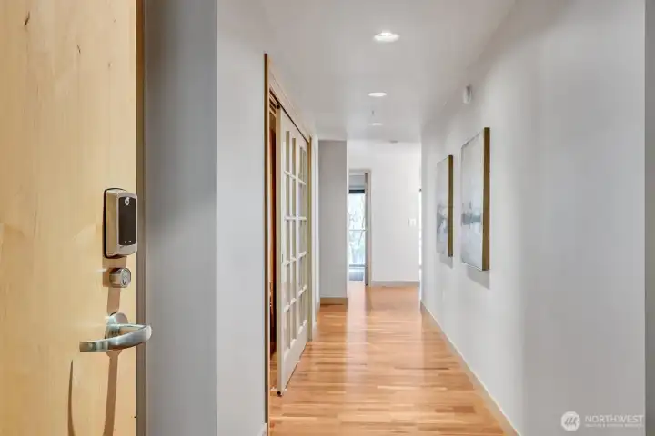 Entry with Art Wall offers Privacy