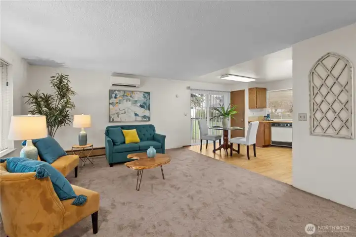 Open kitchen and living space