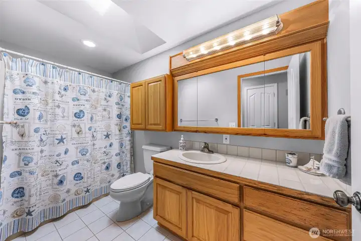 Guest bath is located down the hall just off the main living conveniently located next to bedrooms