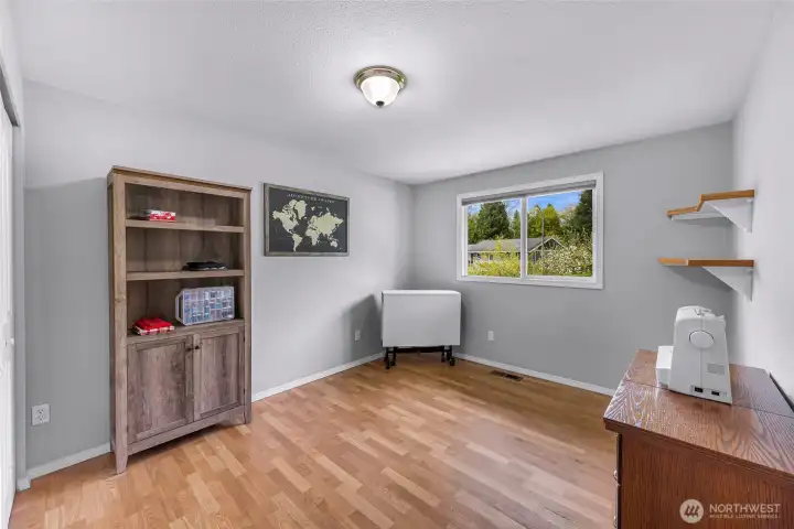 Bedroom 2 - also has custom pull down black out blinds