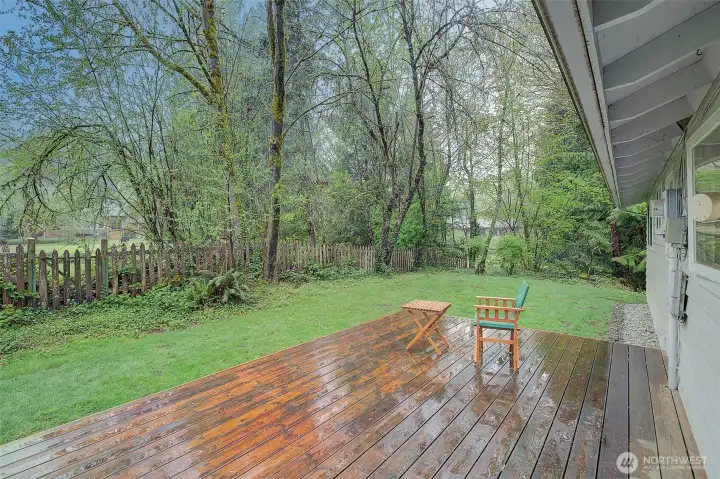 deck off the kitchen area