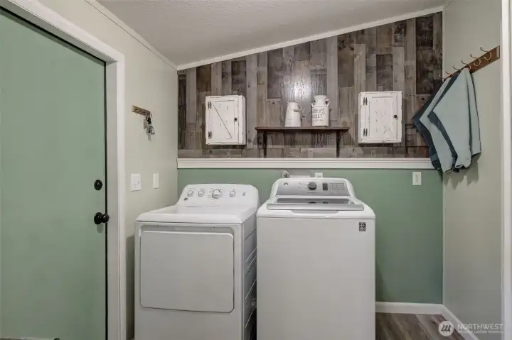 Utility Room can be accessed by the Garage, Kitchen, and Main Bathroom! Washer and dryer are included.