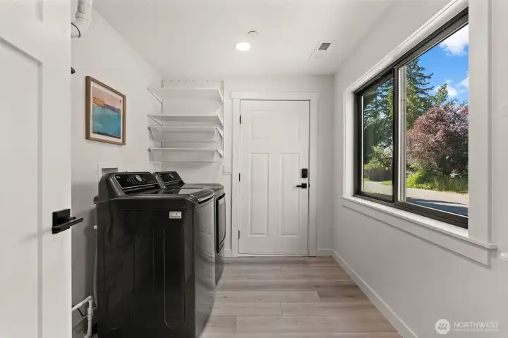 Laundry and storage room