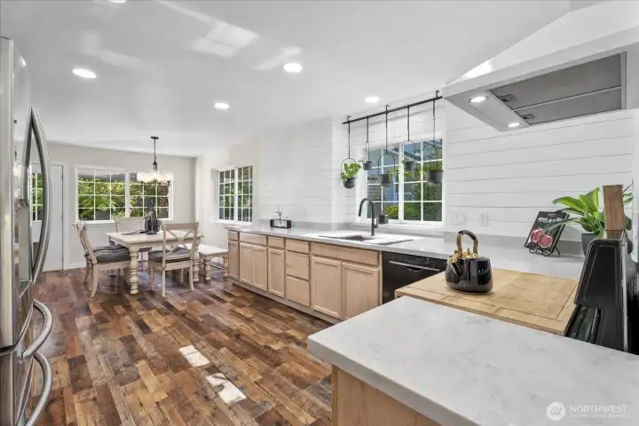 Generously sized updated kitchen. Generously sized updated kitchen.