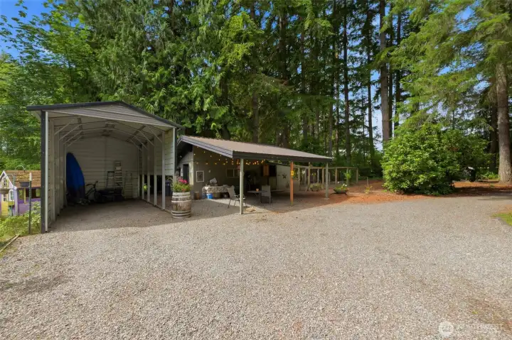 Covered RV parking provides excellent protection for your motorhome, trailer, or large boat. Covered RV parking provides excellent protection for your motorhome, trailer, or large boat.