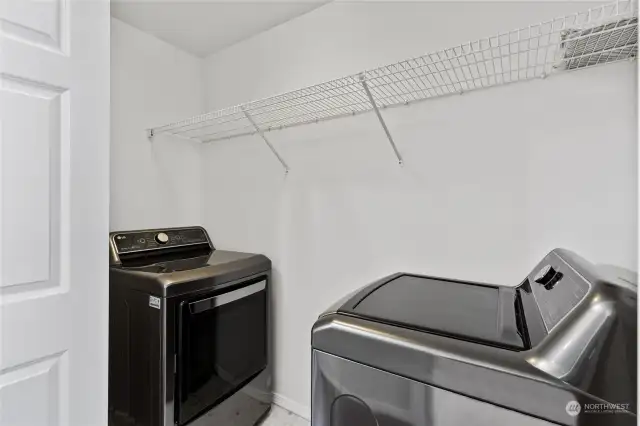 Convenient washer and dryer located on the 2nd floor