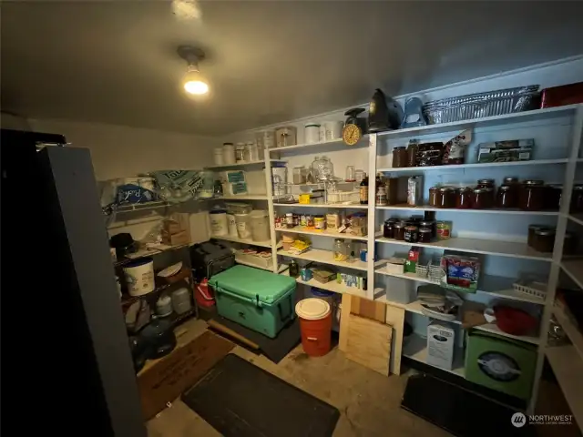 Storage room in garage