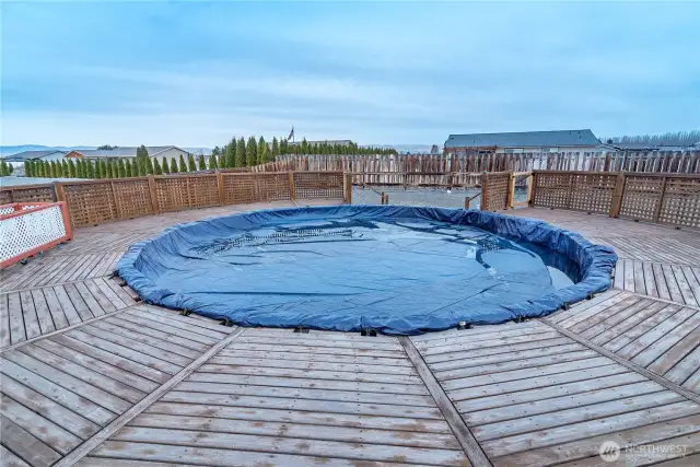 Above ground pool.