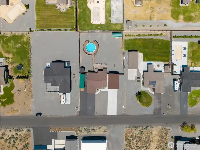 Aerial view of home.