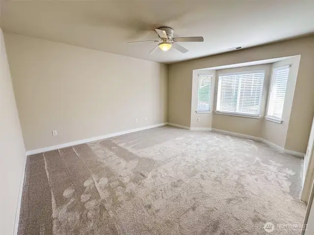 Large Primary Bedroom with bay windows