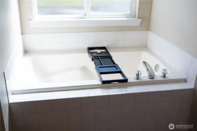 Relax in the Soaking Tub in the Primary Bath