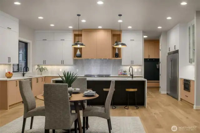 Modern kitchen with custom cabinetry made with full plywood boxes