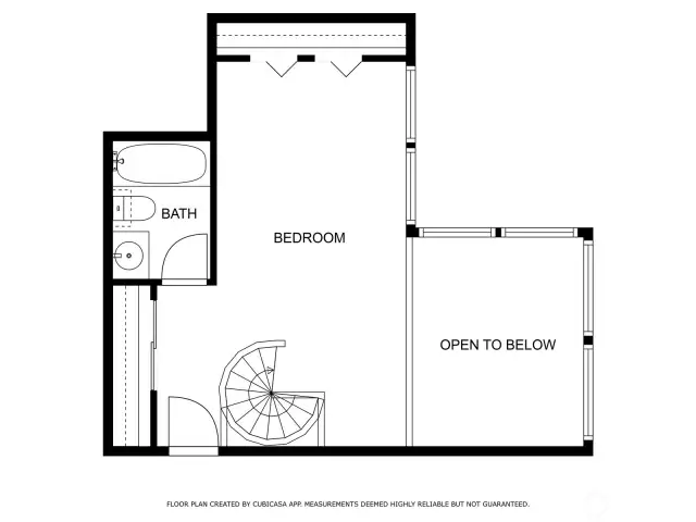 Floorplan of upstairs.