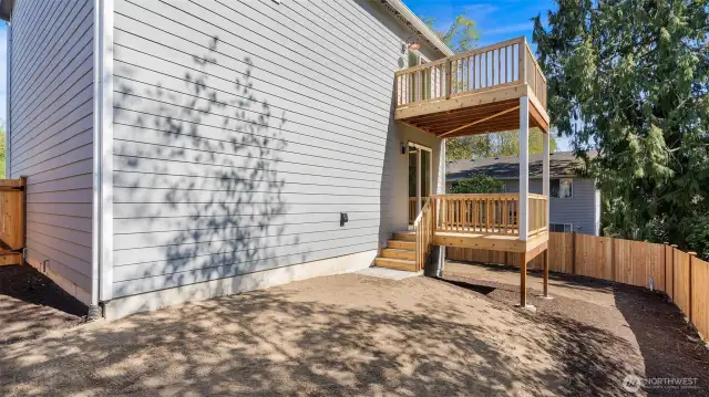 Photos for reference.  Same floorplan, similar features. Back yard will be fully fenced.