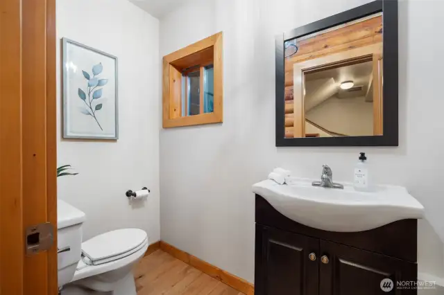 Main level powder bathroom.