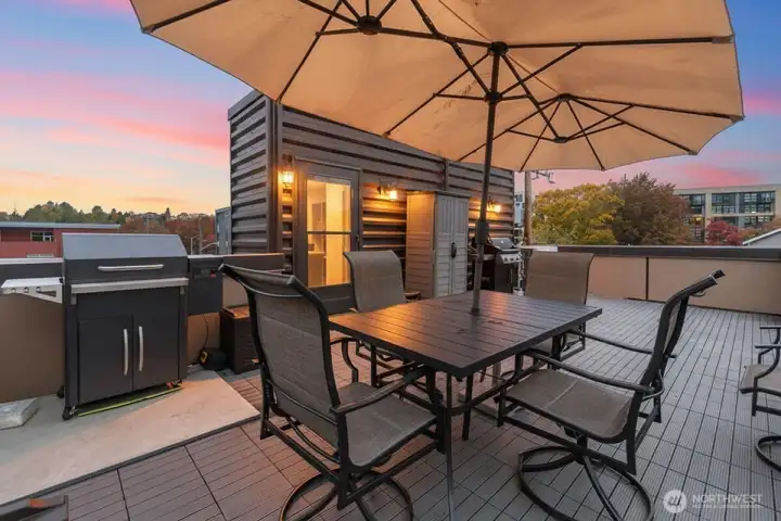 Rooftop patio, great for entertaining.