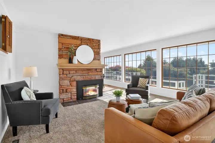 Living Room with Gas Fireplace