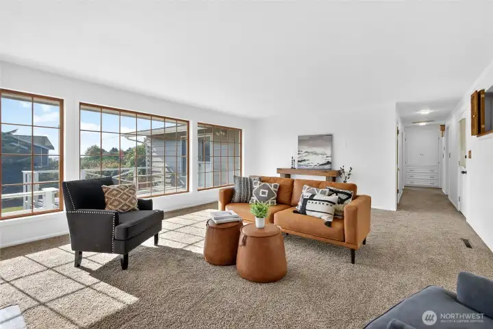 From Living Room to hallway going to bedrooms