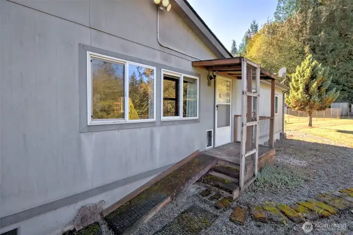 This is the back door.