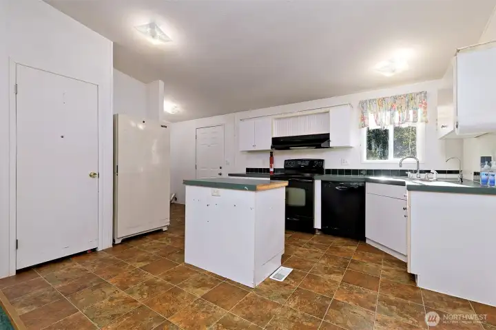 Kitchen with an island