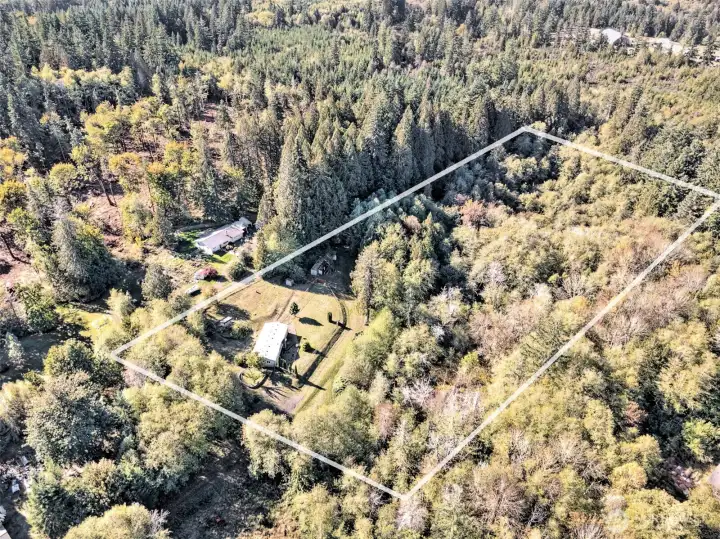 Notice how much of the property is still in timber!!! It feels large already, but look how much MORE property there is!