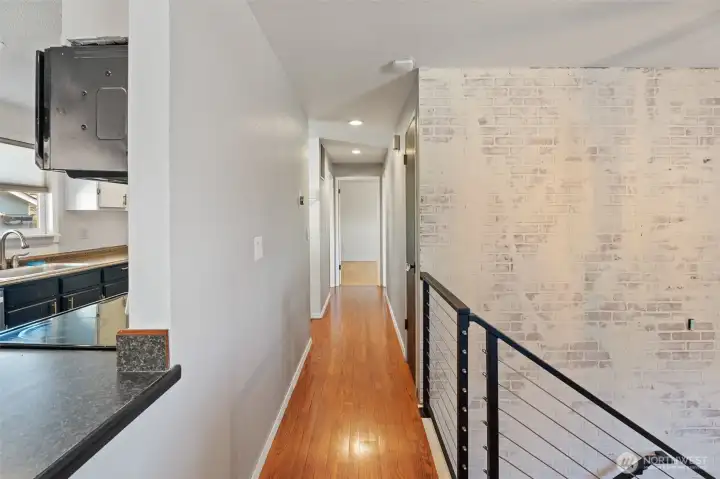 Hallway towards rooms and bathroom-upstairs