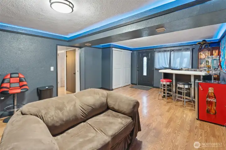 Downstairs media room