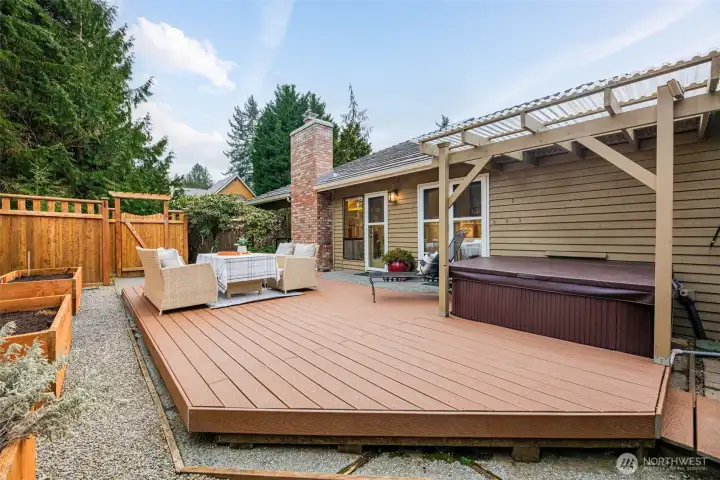 Relax in the hot tub.