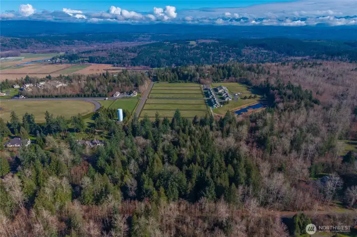 Amazing Neighborhood. Adjacent to renowned equestrian complex  (property in center just below pasture area).