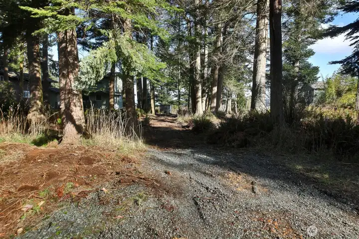 Salmonberry Rd end has a small pull out for parking, although not an official driveway.