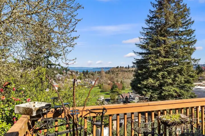Deck off the upper level with water views