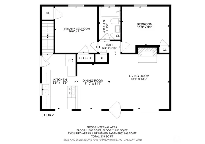 Floor plan main level.