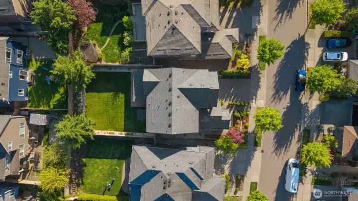Top Drone view of home