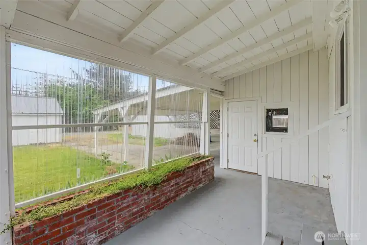 Covered back porch