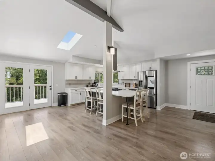 Kitchen with eating area