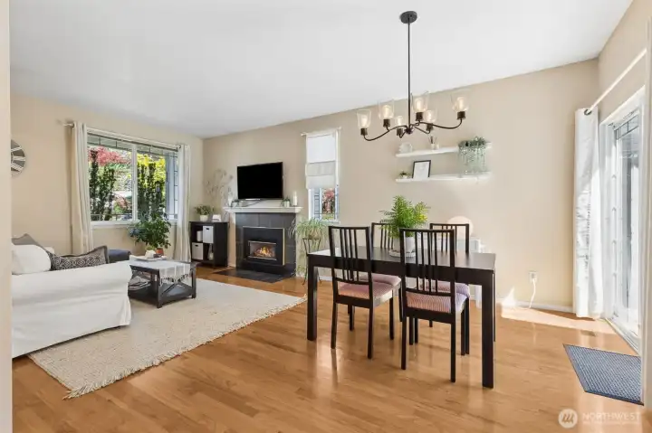 Formal dining just off the living room.