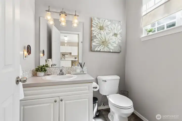 Here is the main floor half bath