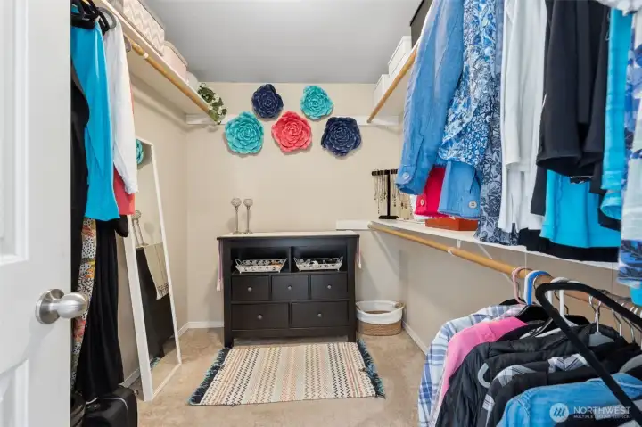 Large walk in closet in the primary!