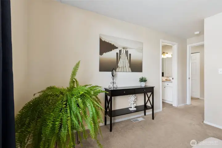 Another view of the large guest room 1. Door to the left leads to jack n Jill bathroom