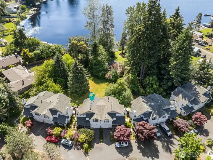 The condo is a short distance to the lake access!