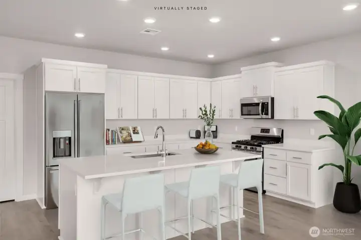 Kitchen virtually staged Kitchen virtually staged