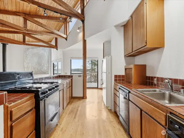 Spacious kitchen area