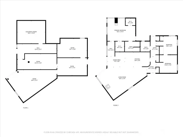 Floor plans for the living area as well as the basement