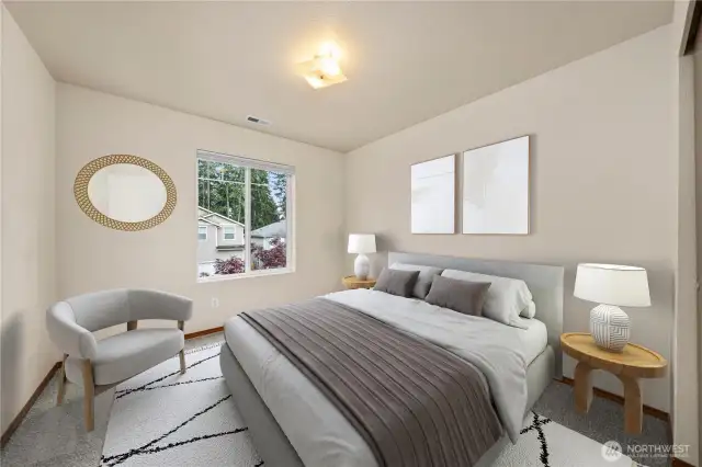 Roomy extra bedrooms offer comfort and flexibility for any lifestyle needs.