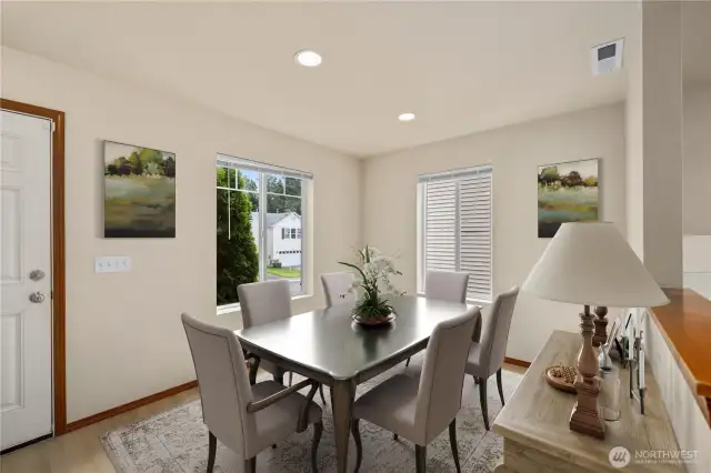 This flexible space can serve as a formal dining area, cozy sitting room, or a playful retreat for children—tailored to fit your lifestyle.