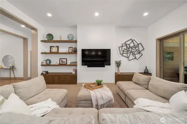 Enjoy the cozy, yet large living room!