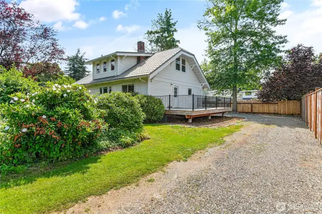 North side of property.  There is a large back deck for entertaining.