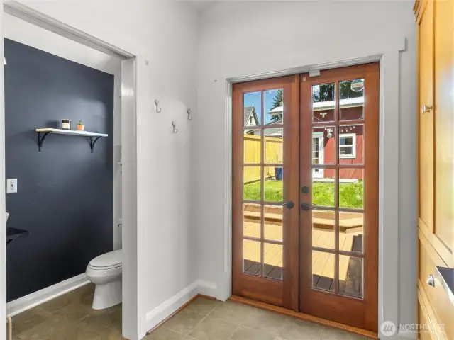 French Doors to Backyard